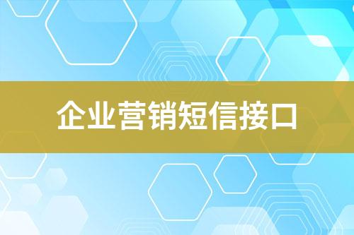 企業(yè)營(yíng)銷(xiāo)短信接口